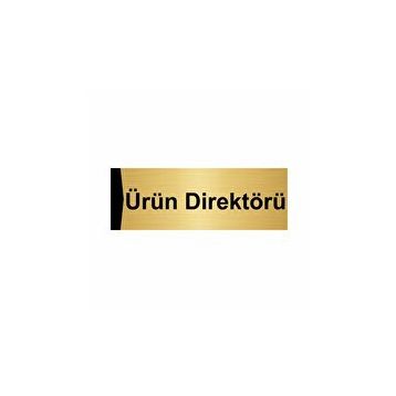 Özarslan Dizayn Ürün Direktörü 5x20 cm Altın Renk Metal Yönlendirme Levhası