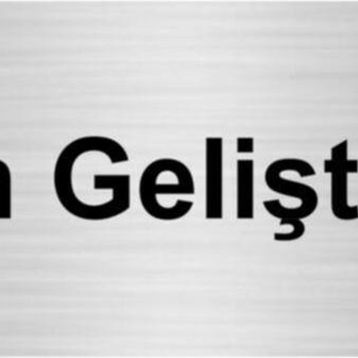 Özarslan Dizayn Ürün Geliştirme 10x20 cm Gümüş Renk Metal Yönlendirme Levhası