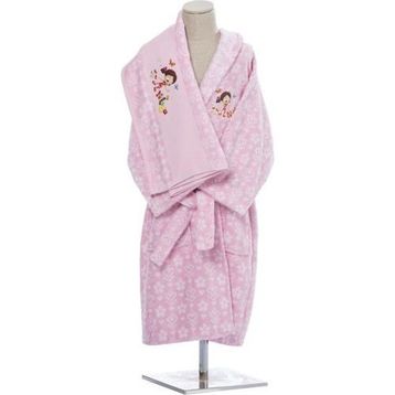 Özdilek 1/2 Yaş Pembe Niloya Heart Lisanslı Havlu Bornoz Set