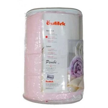Özdilek 155x215 cm Ranforce Tek Kişilik Pembe Yorgan