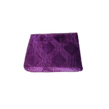 Özdilek 220x240 Çift Kişilik Mürdüm Trendy Art Deco Battaniye