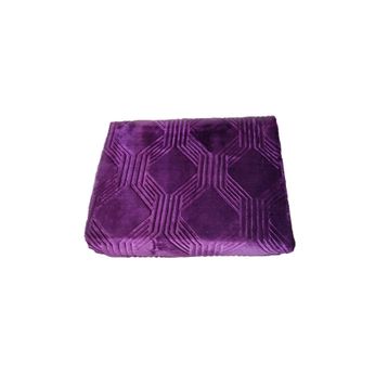 Özdilek 220x240 Çift Kişilik Mürdüm Trendy Art Deco Battaniye
