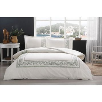 Özdilek 2985 200x220 cm Krem Bordado Çift Kişilik Nevresim Takımı