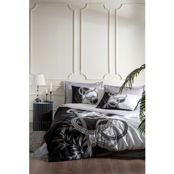 Özdilek 72040279 Cadena Soft Life Saten Çift Kişilik Gri Nevresim Takımı
