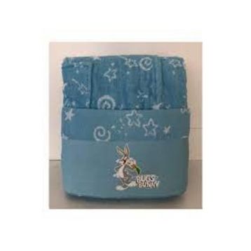 Özdilek 7/8 Yaş Bugs Bunny Galaxy Mavi Free Havlu Bornoz Set