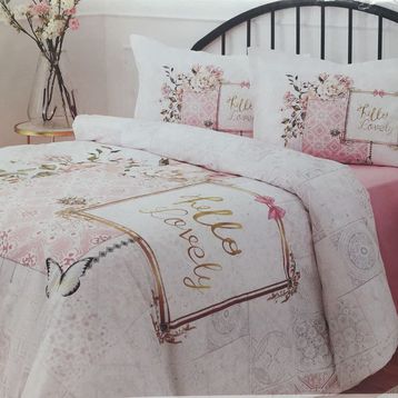 Özdilek Audrey Pembe Çift Kişilik Yatak Örtüsü