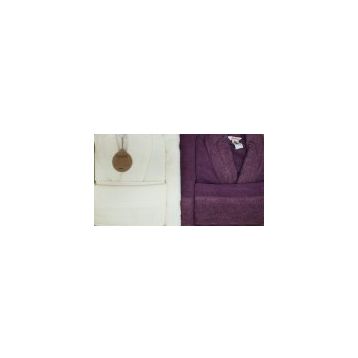 Özdilek Branch Krem-Mürdüm Aile Bornoz Set