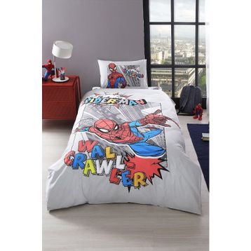 Özdilek Car Spiderman Wall Gri Tek Kişilik Pike Takımı