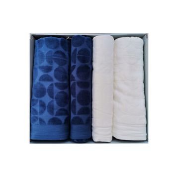 Özdilek Circular Best Set Krem İndigo Hamam Takımı