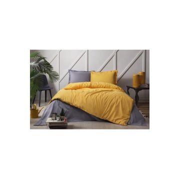 Özdilek Colormix Desensiz Düz Gold Antrasit Çift Kişilik Nevresim Takımı