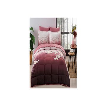 Özdilek Daffodil Desenli Kiremit 200*240 cm Çift Kişilik Battaniye