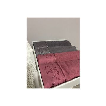 Özdilek Ditsy Best Mürdüm-Antrasit Hamam Takımı