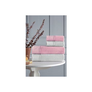 Özdilek Ditsy Gri Pembe Best Hamam Takımı