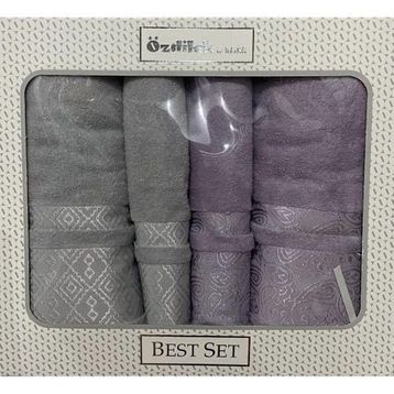 Özdilek Dory Best Set Lila Gri Banyo Havlusu