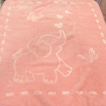 Özdilek Embos Düz Renk Pembe Bebek Battaniyesi