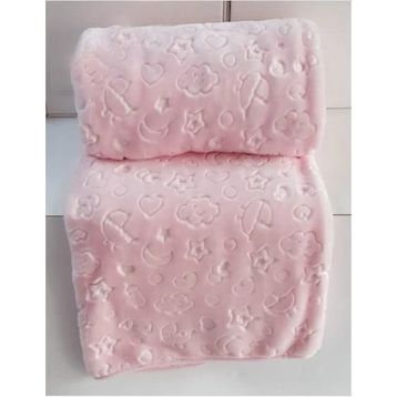 Özdilek Embos Düz Renk Pembe Bebek Battaniyesi