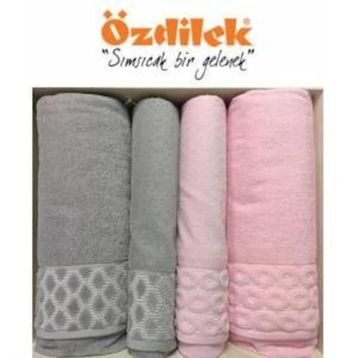 Özdilek Emıly Gri Pudra Best Set Hamam Seti