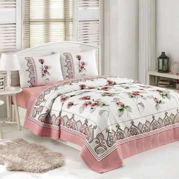 Özdilek Fiore Pembe Tek Kişilik Pike Takımı