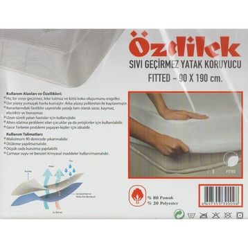 Özdilek Fitted 100X200 cm Sıvı Geçirmez Yatak Koruyucu