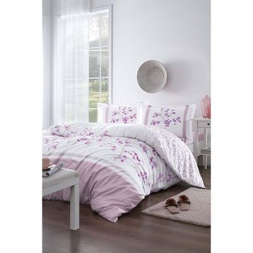 Özdilek Florid Ranforce Pembe Tek Kişilik Nevresim Takımı