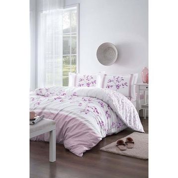 Özdilek Florid Ranforce Pembe Tek Kişilik Nevresim Takımı