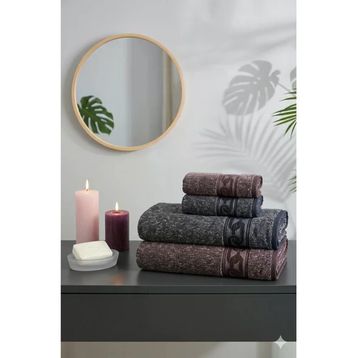 Özdilek Lacivert Mürdüm Bold Chain Hamam Takımı