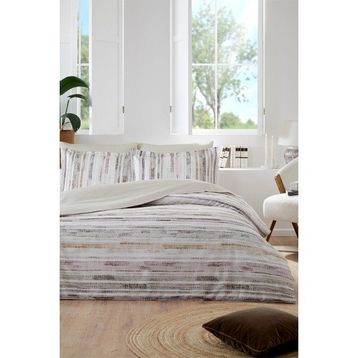 Özdilek Ligne Douce Ranforce Krem 200 x 220 cm Çift Kişilik Nevresim Takımı