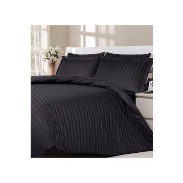 Özdilek Line Çizgili Saten 200 x 220 cm Siyah Renkli Çift Kişilik Nevresim Takımı