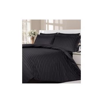 Özdilek Line Çizgili Saten 200 x 220 cm Siyah Renkli Çift Kişilik Nevresim Takımı