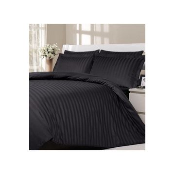 Özdilek Line Çizgili Saten 200 x 220 cm Siyah Renkli Çift Kişilik Nevresim Takımı