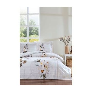 Özdilek Lirio 160x220 cm Gri Tek Kişilik Lastikli Fitted Çarşaf Nevresim Takımı