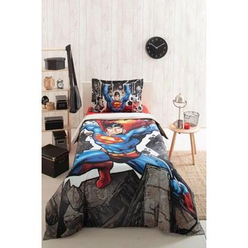 Özdilek Lisanlı Superman Stone Tek Kişilik Nevresim Takımı