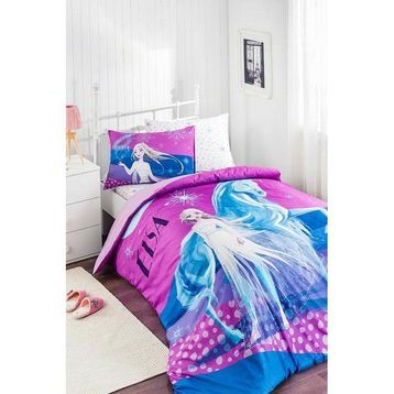 Özdilek Lisanslı Frozen Snow Queen Krem Tek Kişilik Nevresim Takımı