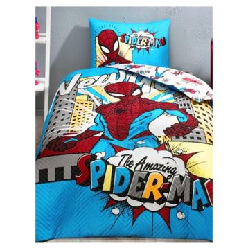 Özdilek Lisanslı Kapitoneli Spiderman New York Tek Kişilik Nevresim Takımı
