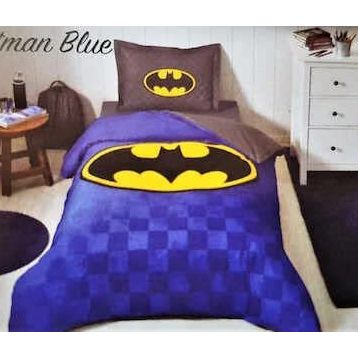 Özdilek Lisanslı Ranforce Tek Kişilik Batman Blue Mavi Nevresim Takımı