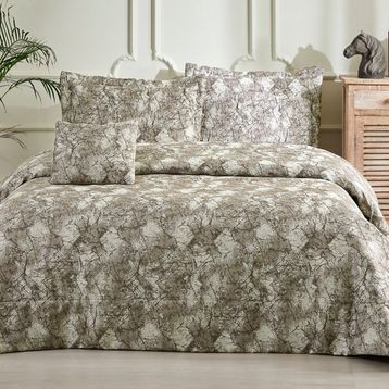 Özdilek Marble Bej Çift Kişilik Yatak Örtüsü