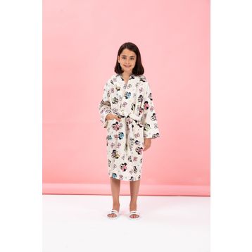 Özdilek Minnie Mouse Colours Disney Lisanslı 5/6 Yaş Kapüşonlu Çocuk Bornozu