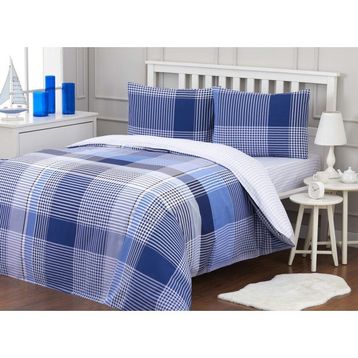 Özdilek Modaletto Fashion-Tartan 200 x 220 cm - Mavi Nevresim Takımı