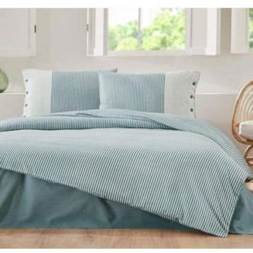 Özdilek Natural Line 200x220 cm Mavi Çift Kişilik Nevresim Takımı