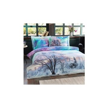Özdilek Northern Lights Ranforce 200 x 220 cm Mint Yeşili Çift Kişilik Yılbaşı Özel Nevresim Takımı