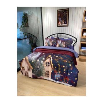 Özdilek Northern Lights Ranforce 200 x 220 cm Mint Yeşili Çift Kişilik Yılbaşı Özel Nevresim Takımı