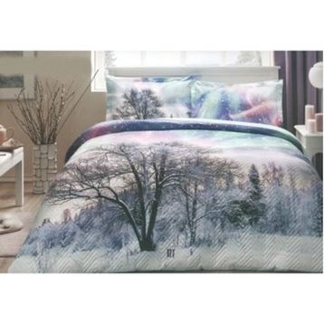 Özdilek Northern Lights Ranforce 200 x 220 cm Mint Yeşili Çift Kişilik Yılbaşı Özel Nevresim Takımı