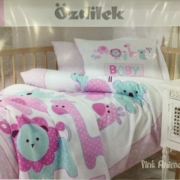 Özdilek Pink Animals Bebek Nevresim Takımı