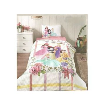 Özdilek Princess Flowers Kapitoneli Pembe Tek Kişilik Nevresim Takımı Seti
