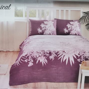 Özdilek Ranforce Botanical Mürdüm Tek Kişilik Pike Takımı