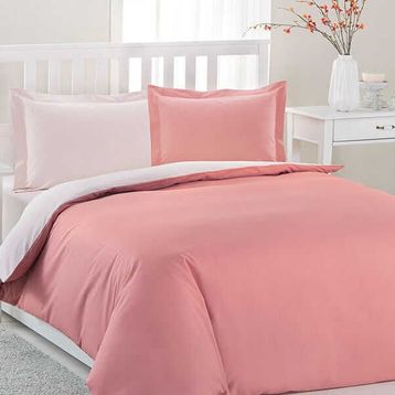Özdilek Ranforce Colourmix Pudra Somon 160x220 cm Tek Kişilik Nevresim Takımı