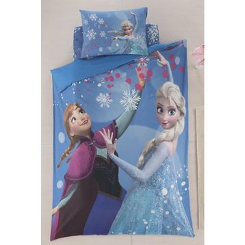 Özdilek Ranforce Lisanslı Tek Kişilik Elsa Frozen Snow Mavi Nevresim Takımı