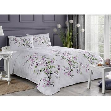 Özdilek Ranforce Petunia Gri Tek Kişilik Nevresim Takımı