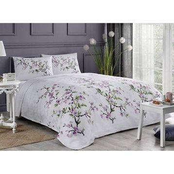 Özdilek Ranforce Petunia Gri Tek Kişilik Nevresim Takımı