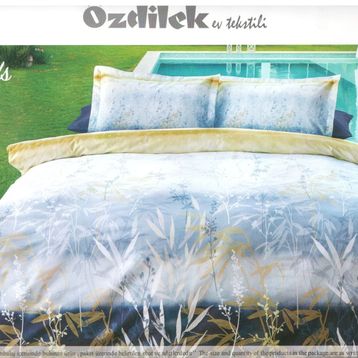 Özdilek Ranforce Reeds İndigo Tek Kişilik Nevresim Takımı